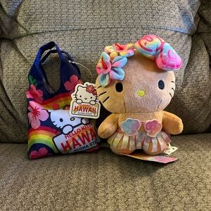 Hello Kitty Tropical Plush with Colorful Bag